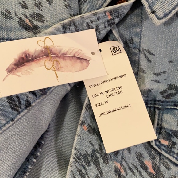 Whirling Cheetah Jessica Simpson Jacket SZ 1 X NWT - Picture 6 of 7